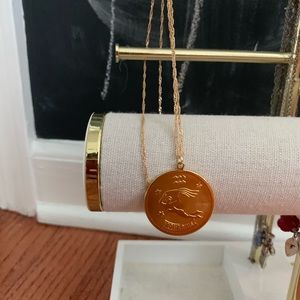 Gold Zodiac Necklace — Aquarius